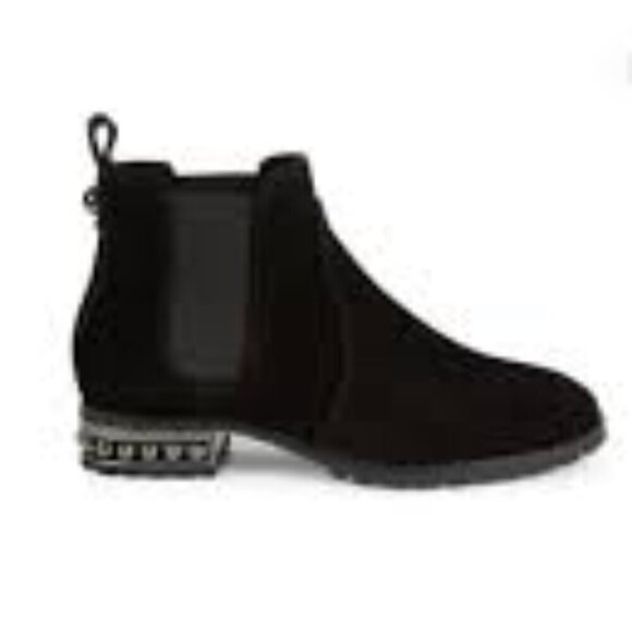 KARL LAGERFELD PARIS | Saxe Ball Stud Suede Chelsea Boots Size 6.5 - Picture 2 of 11
